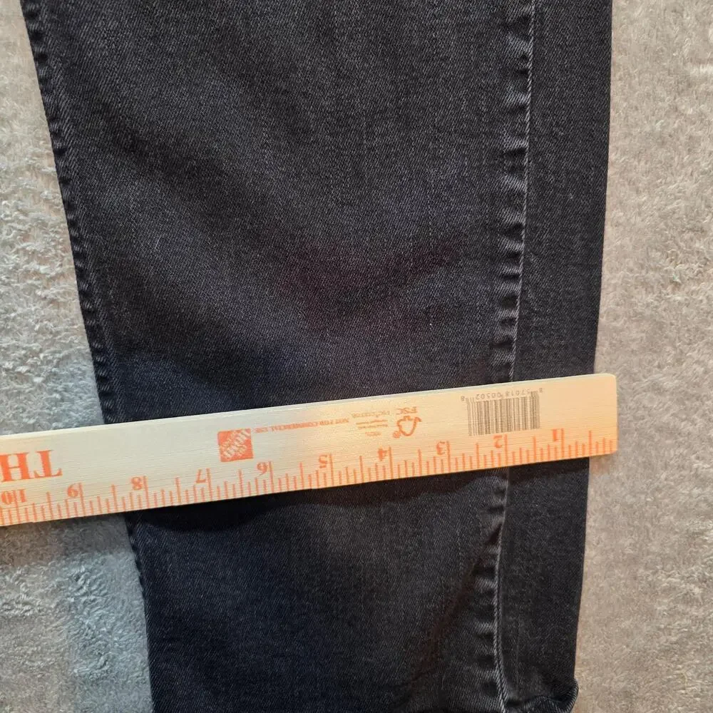 Levi's Jeans Mens 38x30 Black Charcoal Wash Regular Fit Straight Leg Denim